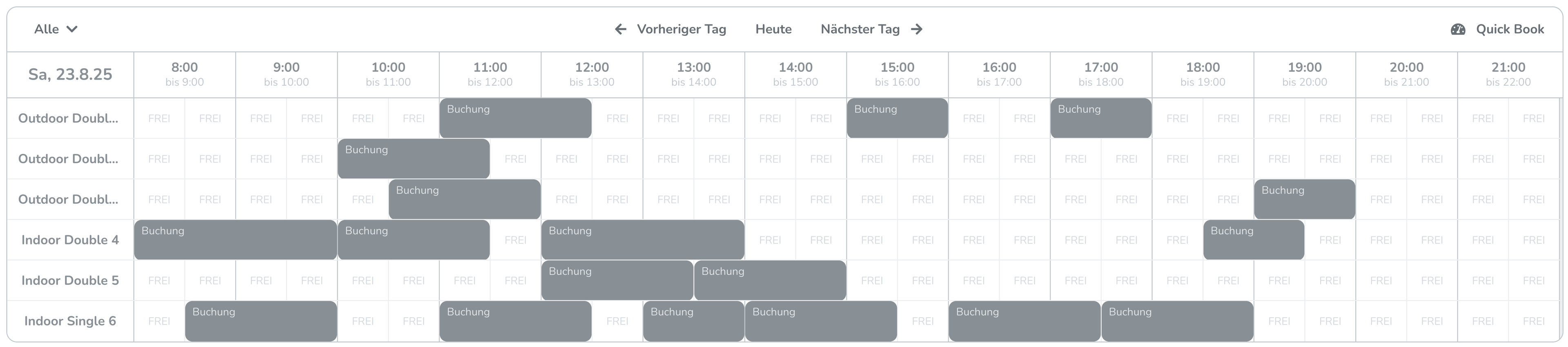 Platzbuchungssystem einfach und voll automatisiert